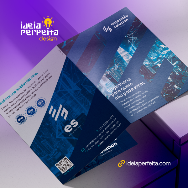Folder e apresentação institucional para a Ensemble Solution